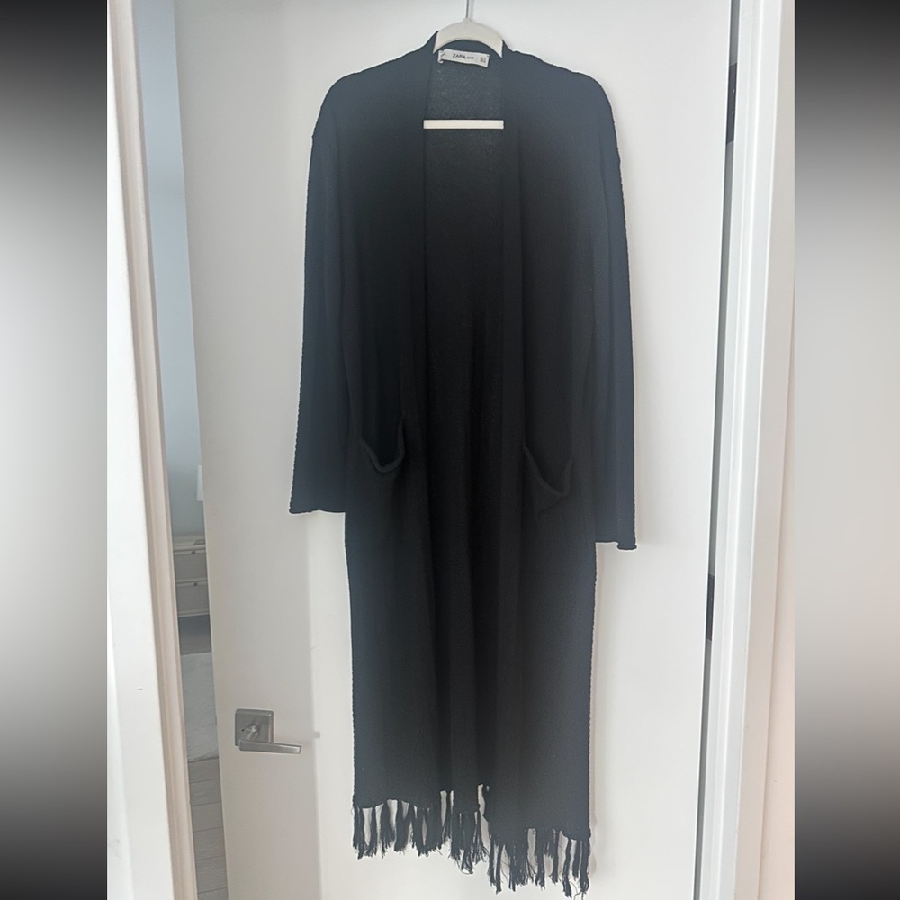 Zara Black Long Cardigan